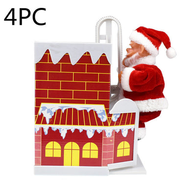 Papá Noel Escalador Eléctrico - Decoración Navideña Animada - Image 7