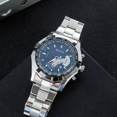 Reloj de Cuarzo con Pulsera de Acero, Gemelos y Bolígrafo Ejecutivo - Image 18