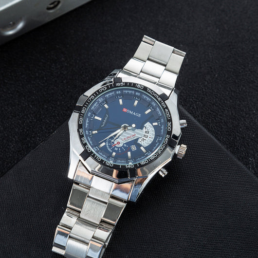 Reloj de Cuarzo con Pulsera de Acero, Gemelos y Bolígrafo Ejecutivo - Image 18