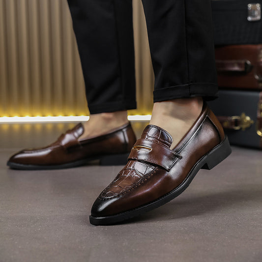Zapatos Formales de Cuero para Hombre Talla Grande - Diseño Puntiagudo Elegante