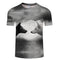 Playera de Cuello Redondo con Estampado Digital 3D