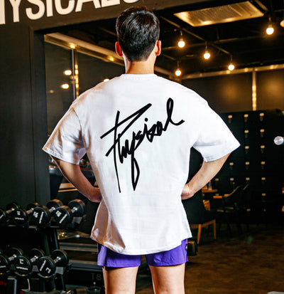 Camiseta Fitness Holgada de Algodón Puro para Hombre - Image 9