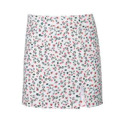 Falda Asimétrica Floral de Cintura Alta - Corte A Elegante - Image 2