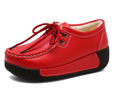 Zapatos Casuales de Cuero con Cordones y Suela Gruesa para Mujer - Image 8