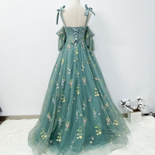 Vestido Hermanas Floral Hombro Descubierto - Image 3