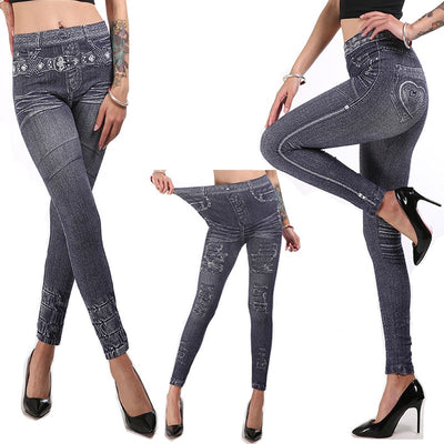 Leggins de Imitación Denim Primavera para Mujer