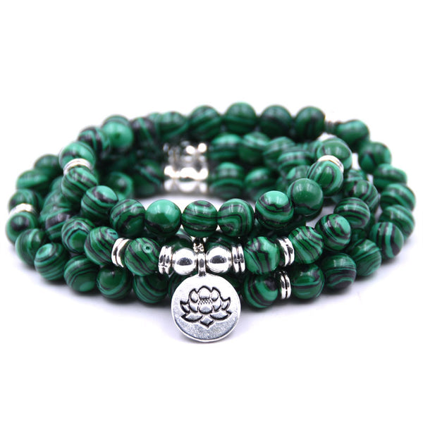 Pulsera Buddha de Plata con Cuentas de Loto - Yoga y Espiritualidad