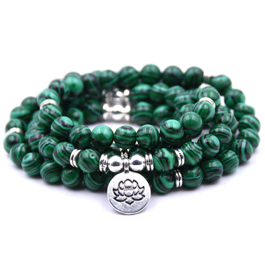 Pulsera Buddha de Plata con Cuentas de Loto - Yoga y Espiritualidad