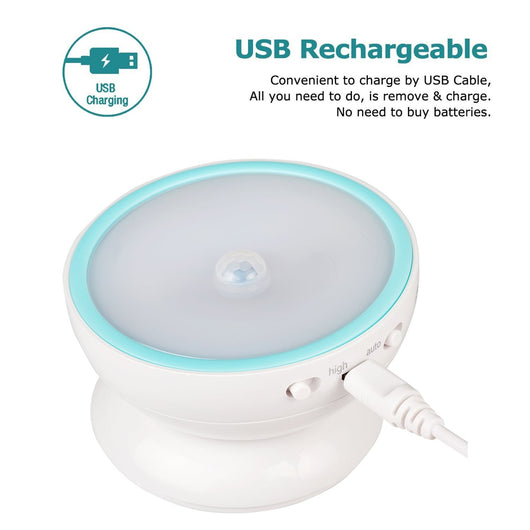 Luz Nocturna LED con Sensor de Movimiento 360° - Recargable para Dormitorio y Pasillos - Image 4