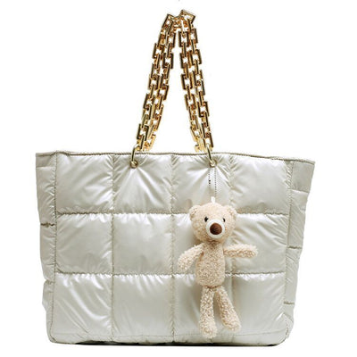 Bolso Tote de Cuero con Cadena Gruesa - Cartera Shopper de Gran Capacidad para Mujer - Image 8
