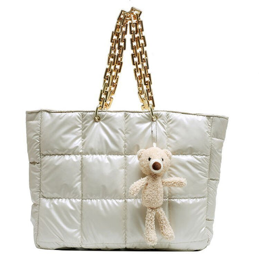 Bolso Tote de Cuero con Cadena Gruesa - Cartera Shopper de Gran Capacidad para Mujer - Image 8