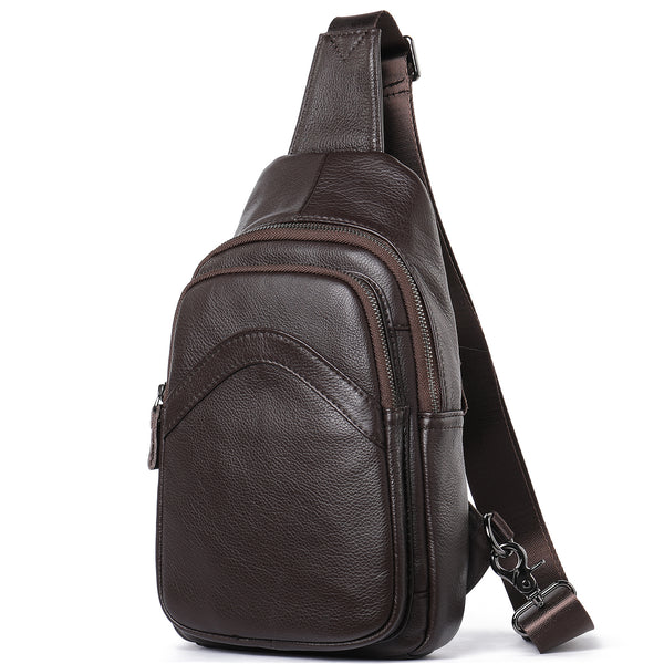 Bolso Bandolera de Cuero para Hombre - Diseño Deportivo y Casual
