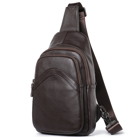 Bolso Bandolera de Cuero para Hombre - Diseño Deportivo y Casual