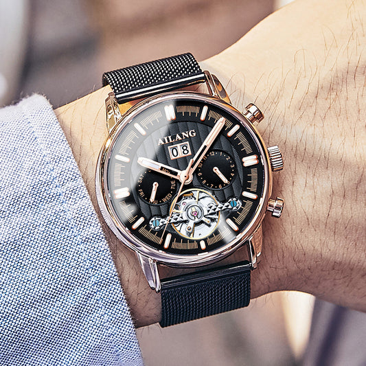 Reloj Automático Tourbillon Multifunción para Hombre