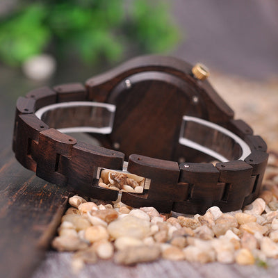 Reloj de Cuarzo con Cuerpo de Madera Natural - Image 3