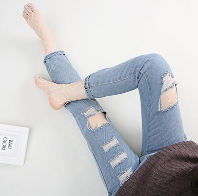 Medias Fishnet Elásticas Sexy para Mujer - Malla Grande Transpirable - Image 14