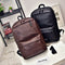 Mochila Casual Retro de Cuero para Hombre - Bolsa para Computadora y Viajes