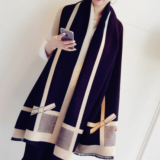 Poncho Reversible con Moño - Diseño Elegante Doble Cara - Image 16