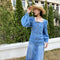 Vestido Denim Cuello Cuadrado Nehe Thirteen Rows