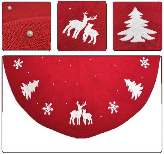 Tapete Navideño Tejido con Perlas - Decoración de Piso para Árbol de Navidad - Image 6
