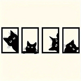 Decoración de Pared en Metal con Diseño de Gato Negro - Image 10