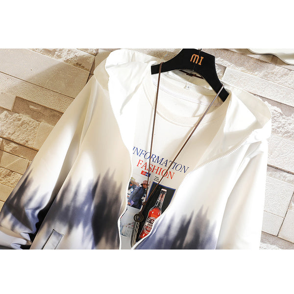 Abrigo Hoodie Degradado para Parejas con Protección Solar