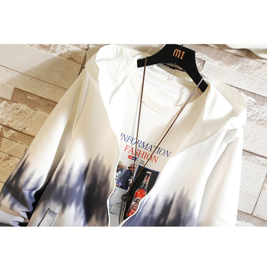 Abrigo Hoodie Degradado para Parejas con Protección Solar - Image 2