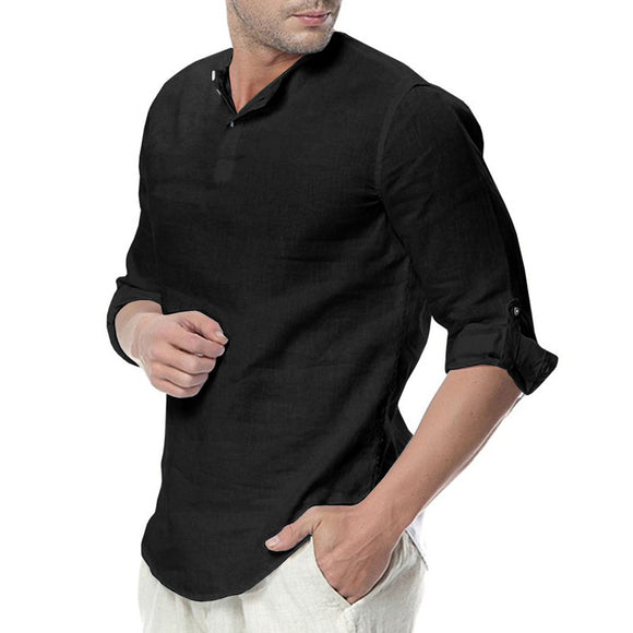 Camisa Retro Japonesa de Manga Larga Estilo Vintage