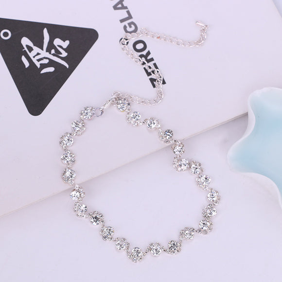 Conjunto de Aretes y Collar de Diamantes para Novia - Joyería Coreana Elegante