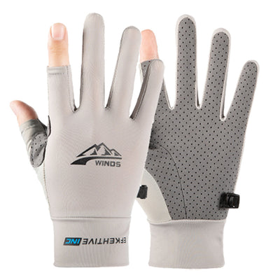 Guantes de Verano para Hombre con Dos Dedos Descubiertos para Pesca y Ciclismo - Image 9