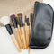 Set de Brochas de Maquillaje Profesional con Estuche de Cuero
