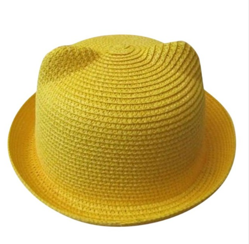 Sombrero de Paja Estilo Coreano con Orejas de Gato - Protección Solar Verano - Image 12