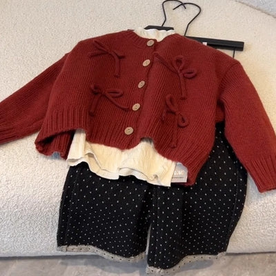Cardigan con Moño y Lunares + Pantalón Palazzo - Image 11