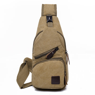 Bolsa de Pecho Canvas Estilo Coreano - Mochila Deportiva Multifuncional Hombre