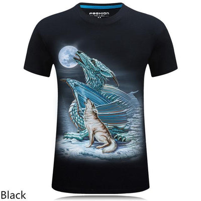 Playera Casual Estampado Animal 3D Personalizada Talla Grande Hombre - Image 20