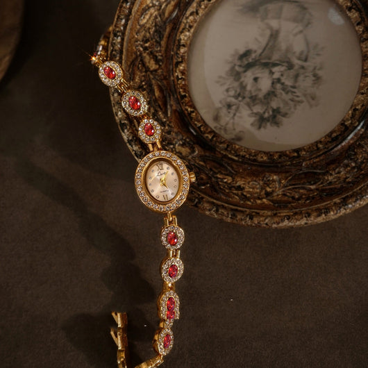Reloj Elegante Ovalado Arcoíris con Cristales de Lujo para Mujer - Image 10