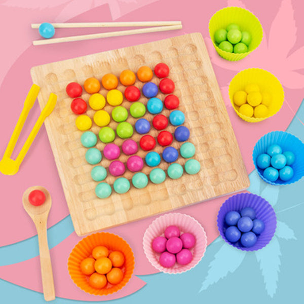 Juego de Cuentas de Madera para Concentración - Actividad Padre e Hijo