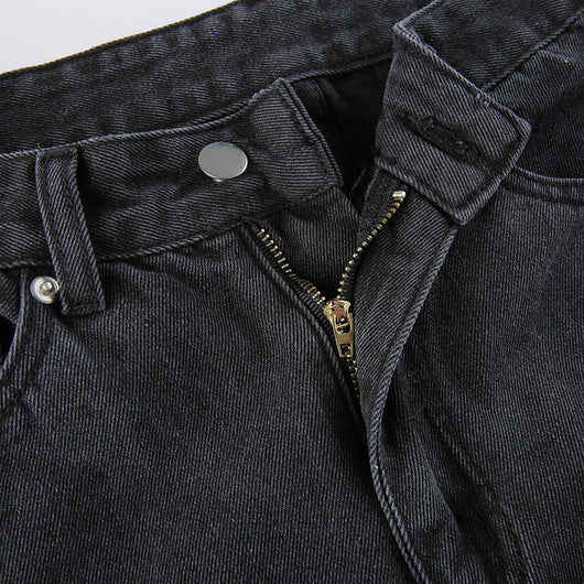 Jeans Rectos de Cintura Alta con Detalles Asimétricos - Image 16