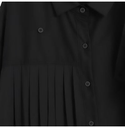 Blusa Plisada Asimétrica Estilo Británico para Mujer - Image 4