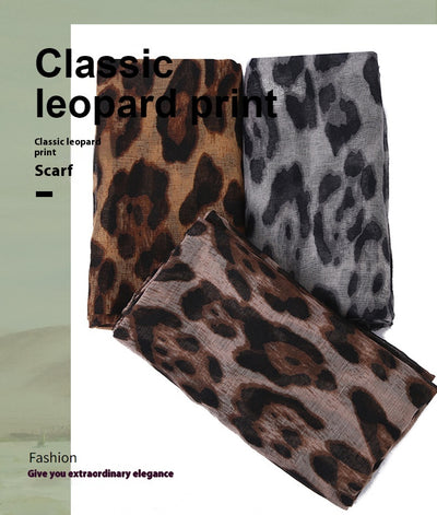 Pañuelo Protector Solar Estampado Leopardo para Viajes - Diseño Clásico Versátil - Image 14