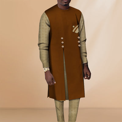 Conjunto Tribal Africano para Hombre - Camisa y Pantalón Estilo Casual - Image 19
