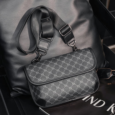 Bolso de Hombro Cuadros Piel Auténtica Estilo Urbano - Image 14