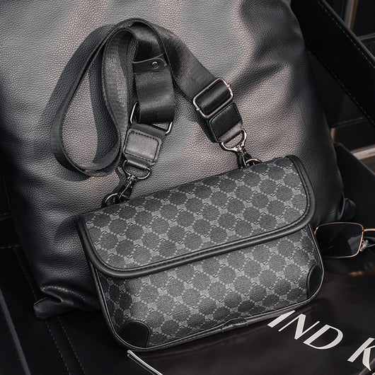 Bolso de Hombro Cuadros Piel Auténtica Estilo Urbano - Image 14