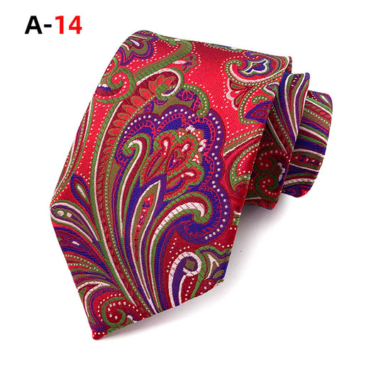Corbata Jacquard Paisley Europeo Americana para Hombre - Image 14