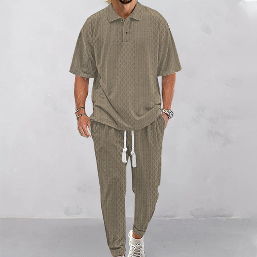 Traje Jacquard de Punto Pesado en Colores Sólidos - Image 9