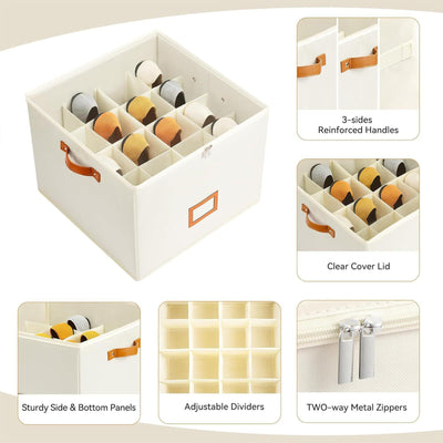 Caja Organizadora de Zapatos Plegable con Rejilla Visual y Tapa - Image 20