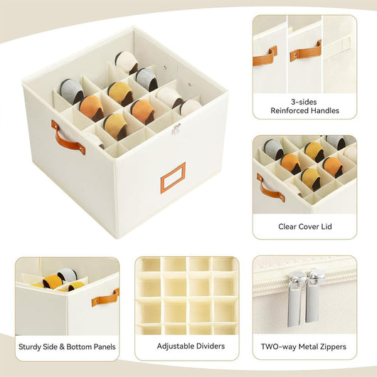 Caja Organizadora de Zapatos Plegable con Rejilla Visual y Tapa - Image 20