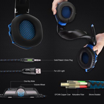 Auriculares Gaming K2PRO con Micrófono - Conexión Alámbrica PS4/PC - Image 8