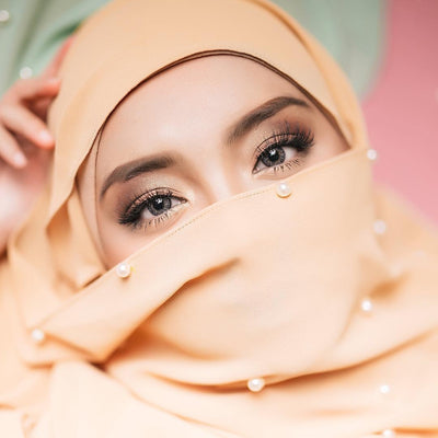 Pañuelo Hijab de Gasa Perla con Brillo - Image 2