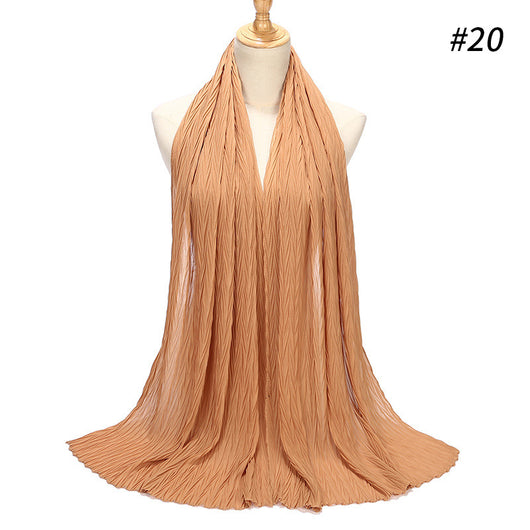 Hijab Chiffón Plisado con Efecto Perla - Capa Versátil - Image 20